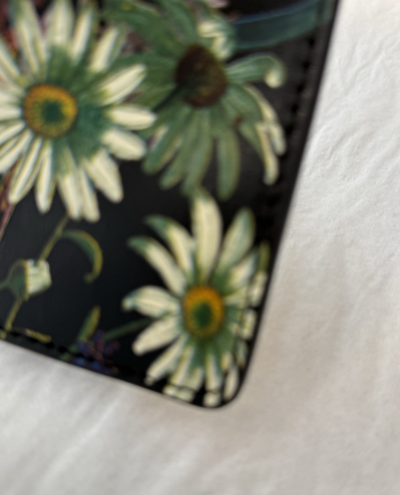 Alice + Olivia Midnight Meadows Floral Large Zip Pouch Clutch Wristlet NWOT