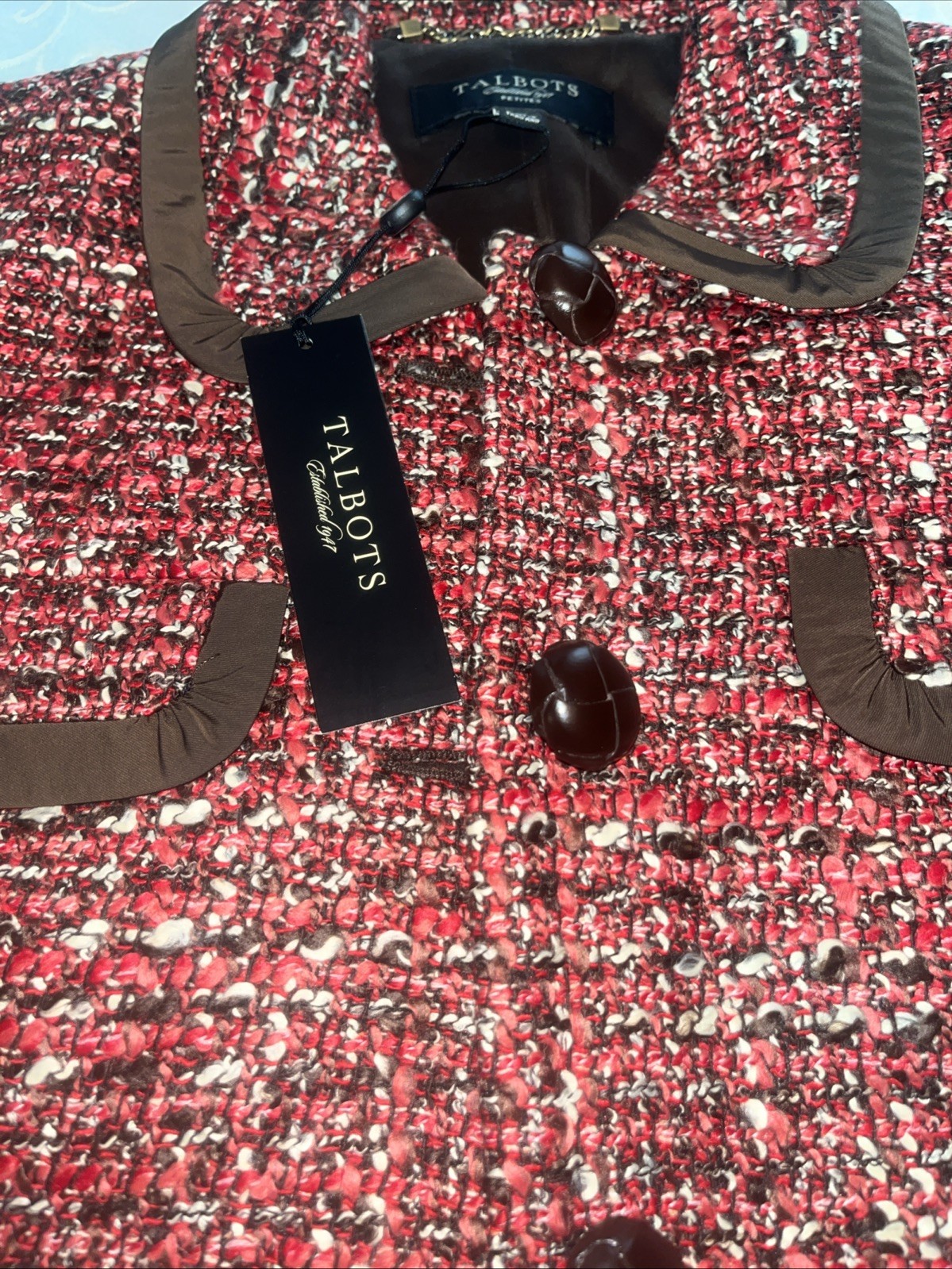 talbots tweed blazer