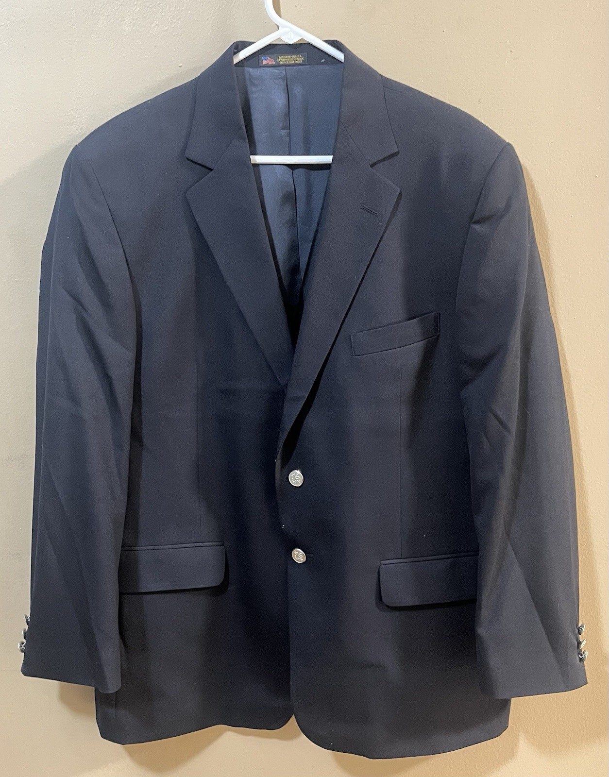 Hamilton Men’s Blazer 44R 100% Worsted Wool Made in USA Navy Sport Coat NWT
