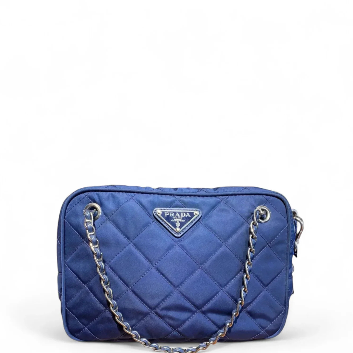 Prada Camera Case Blue Tessuto Nylon (mg060926c3r)