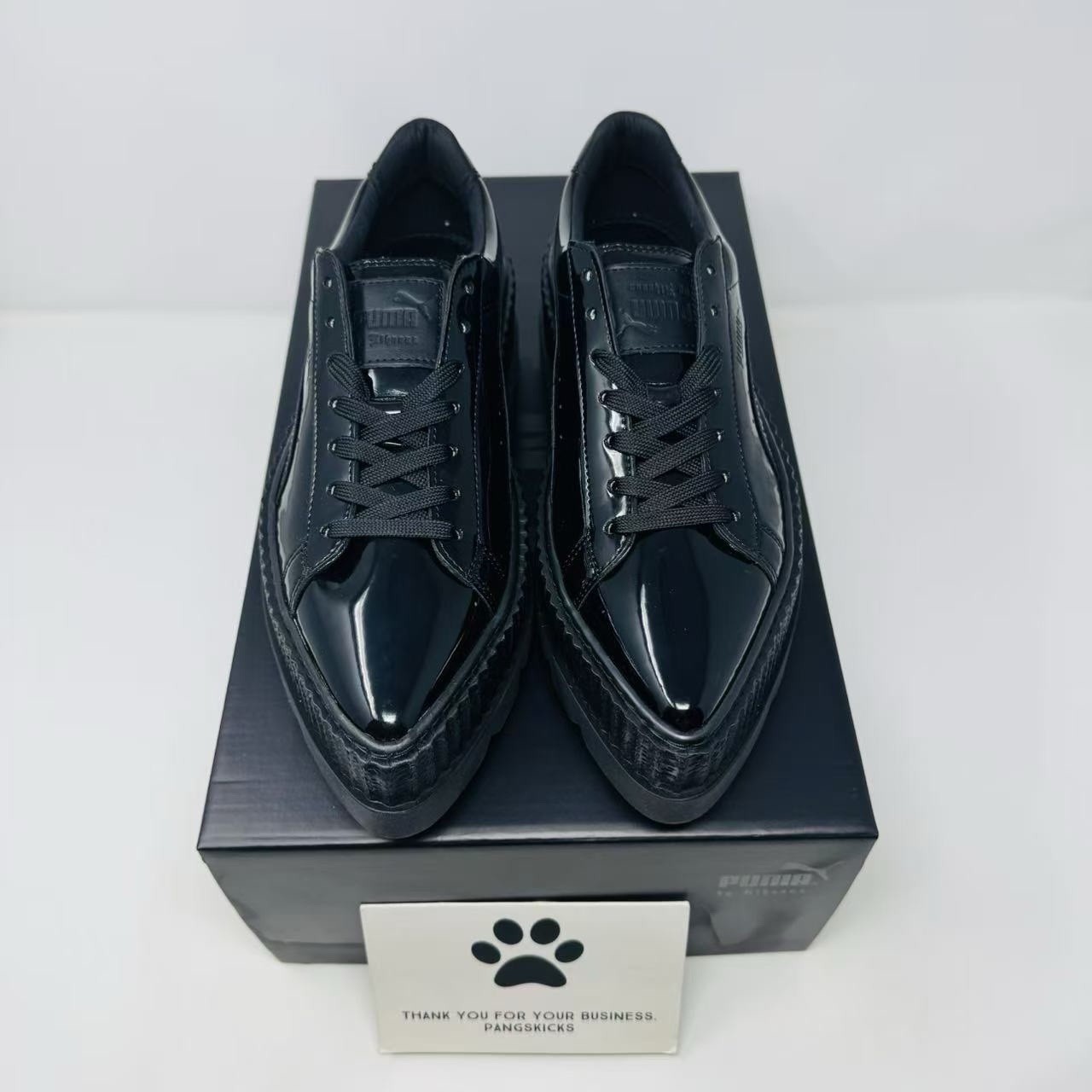 Puma Fenty by Rihanna Pointy Creeper Patent Black 366270-01 Women’s Size 7