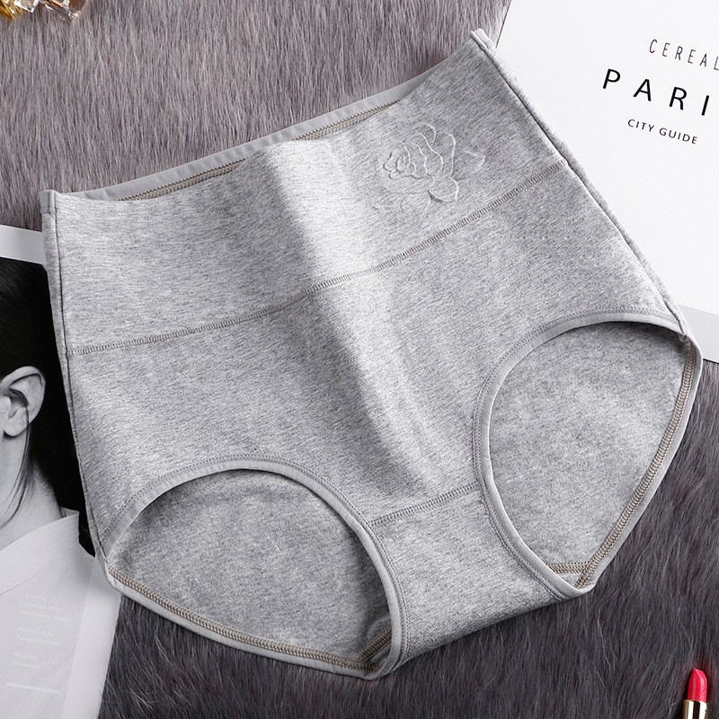 3 Pack Women High Waist Cotton Tummy Control Panties Ladies Leak Proof Underwear
