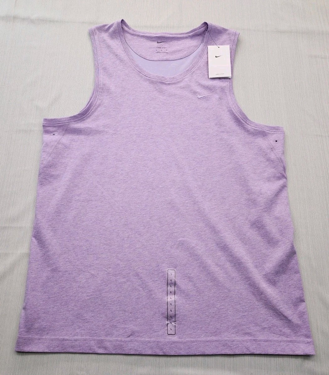 New Mens Nike Primary Dri-Fit Versatile Fitness Tank Top Size LARGE Lavender