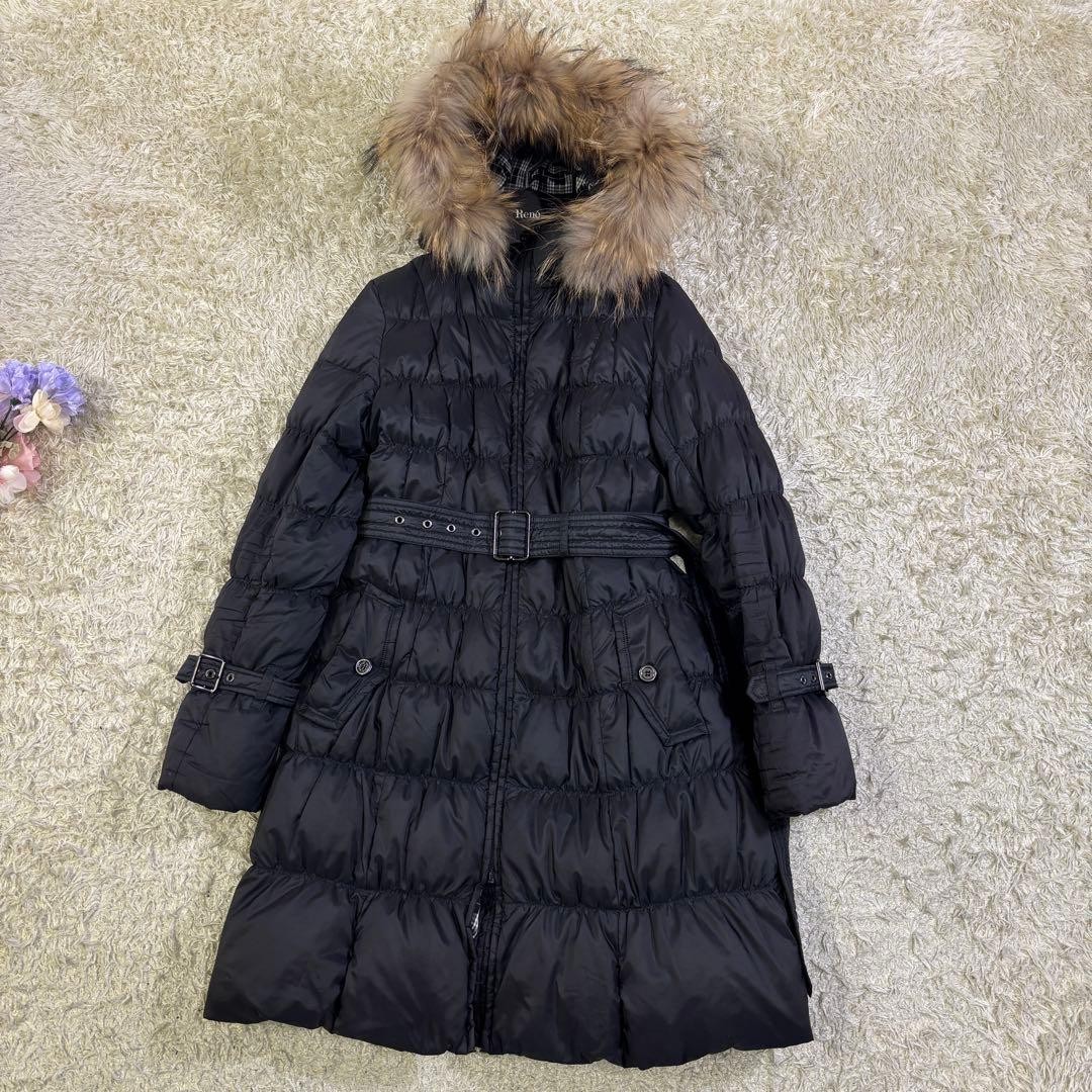 Burberry London Blue Label Check Pattern Down Coat