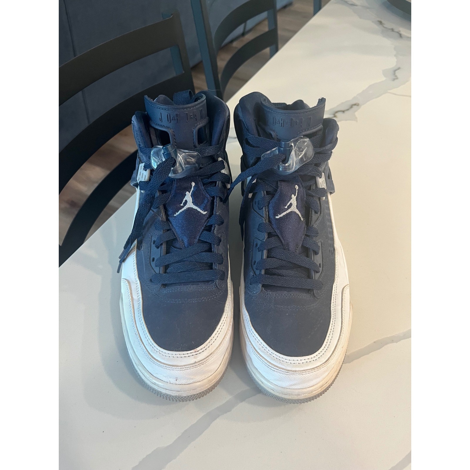 Jordan Spizike Midnight Navy White Mens Basketball Shoes Size 10.5 Stretwear