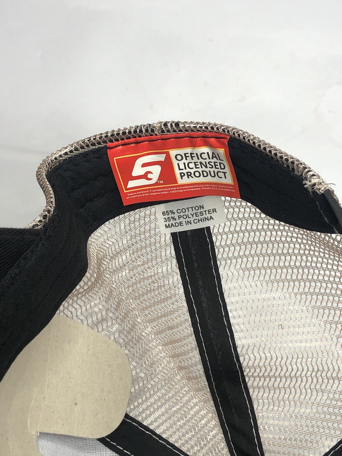 Snap-on Snapback Trucker Hat Gray One Size Adjustable Embroidered Mesh Back New!