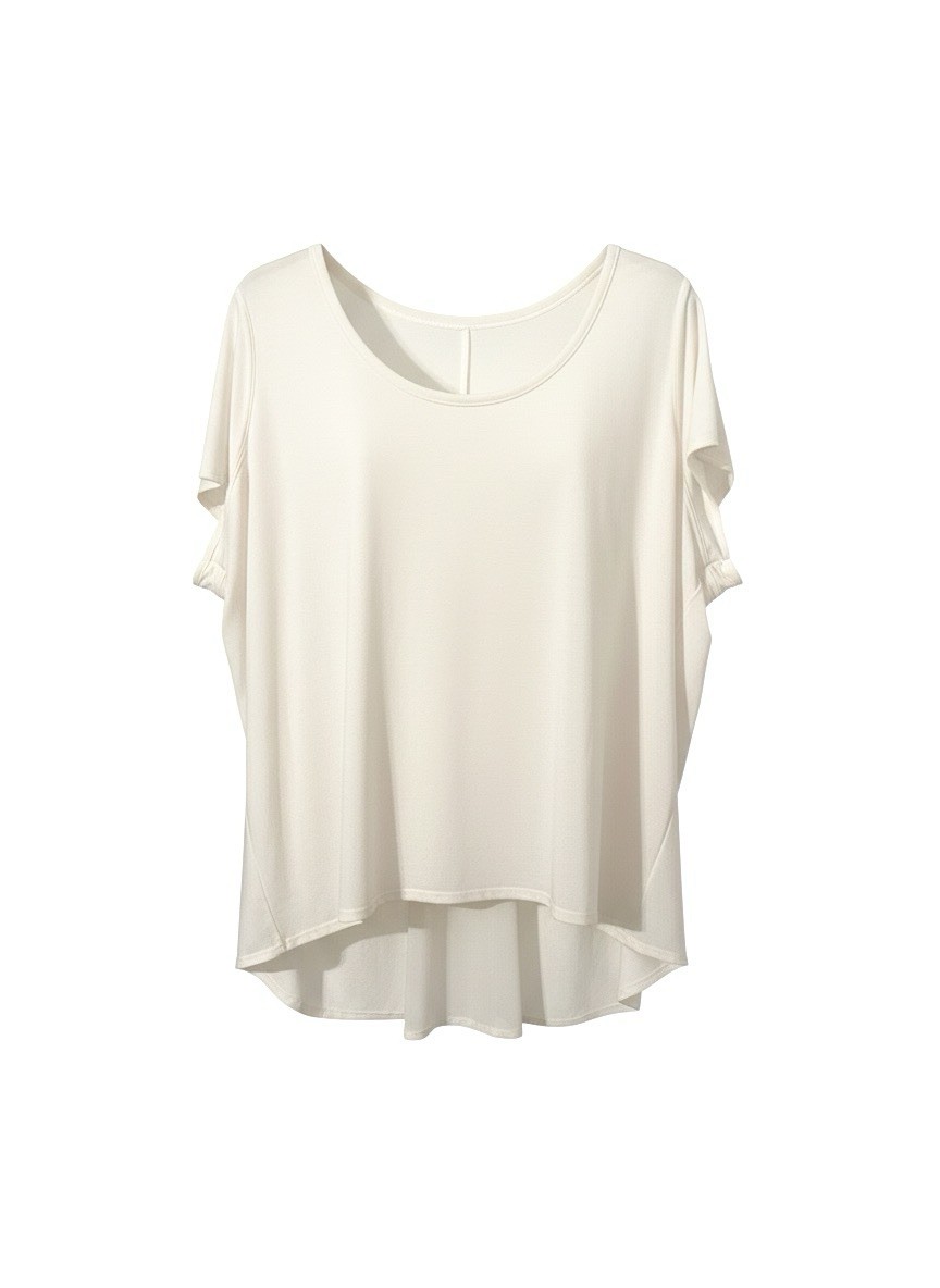 Lane Bryant Ivory Blouse Top Short Sleeve Shirt Stretch Plus size 22/24 ECU