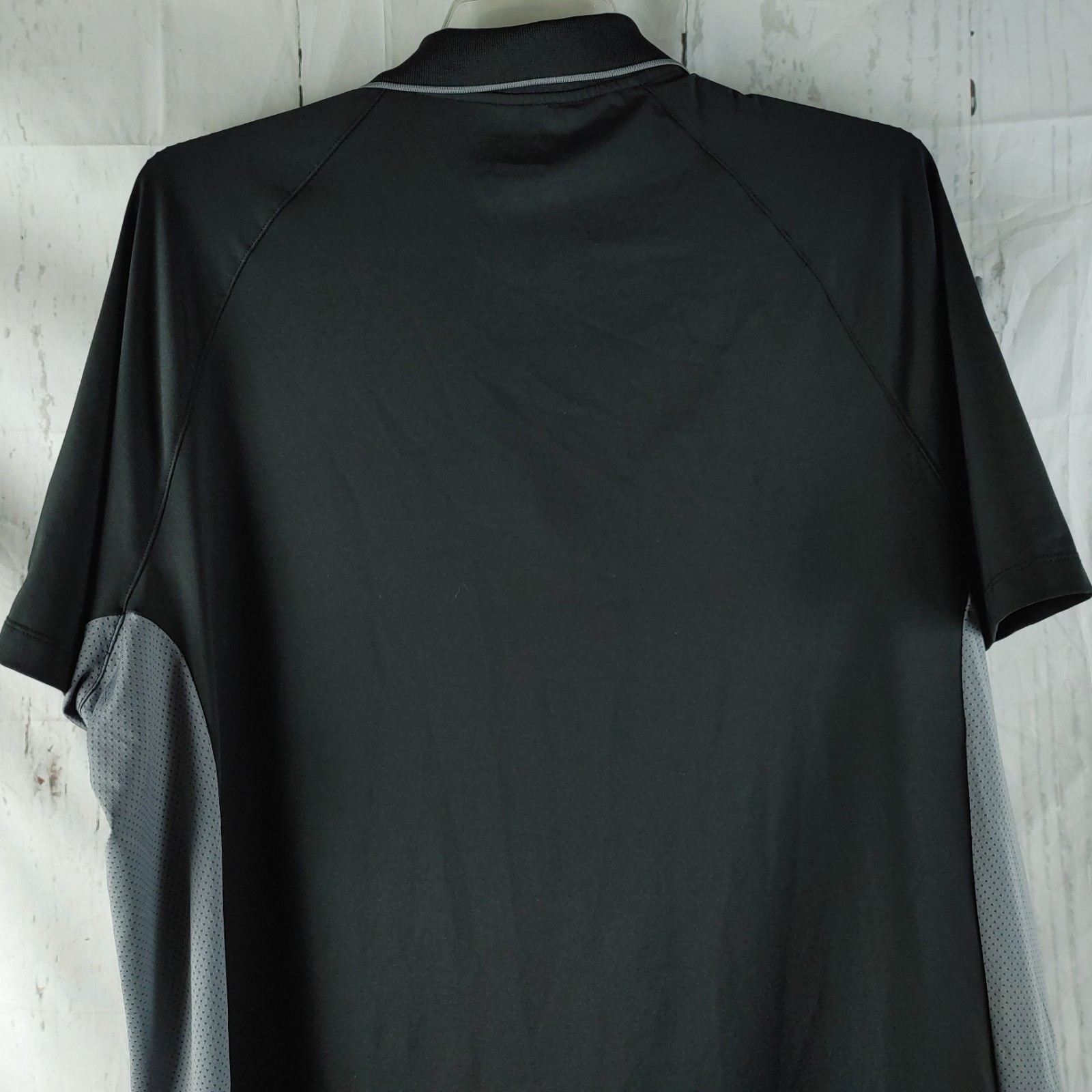 Russell Athletic Dri-Power 360 Training Fit 2XL Black Gray Polo Shirt Mens