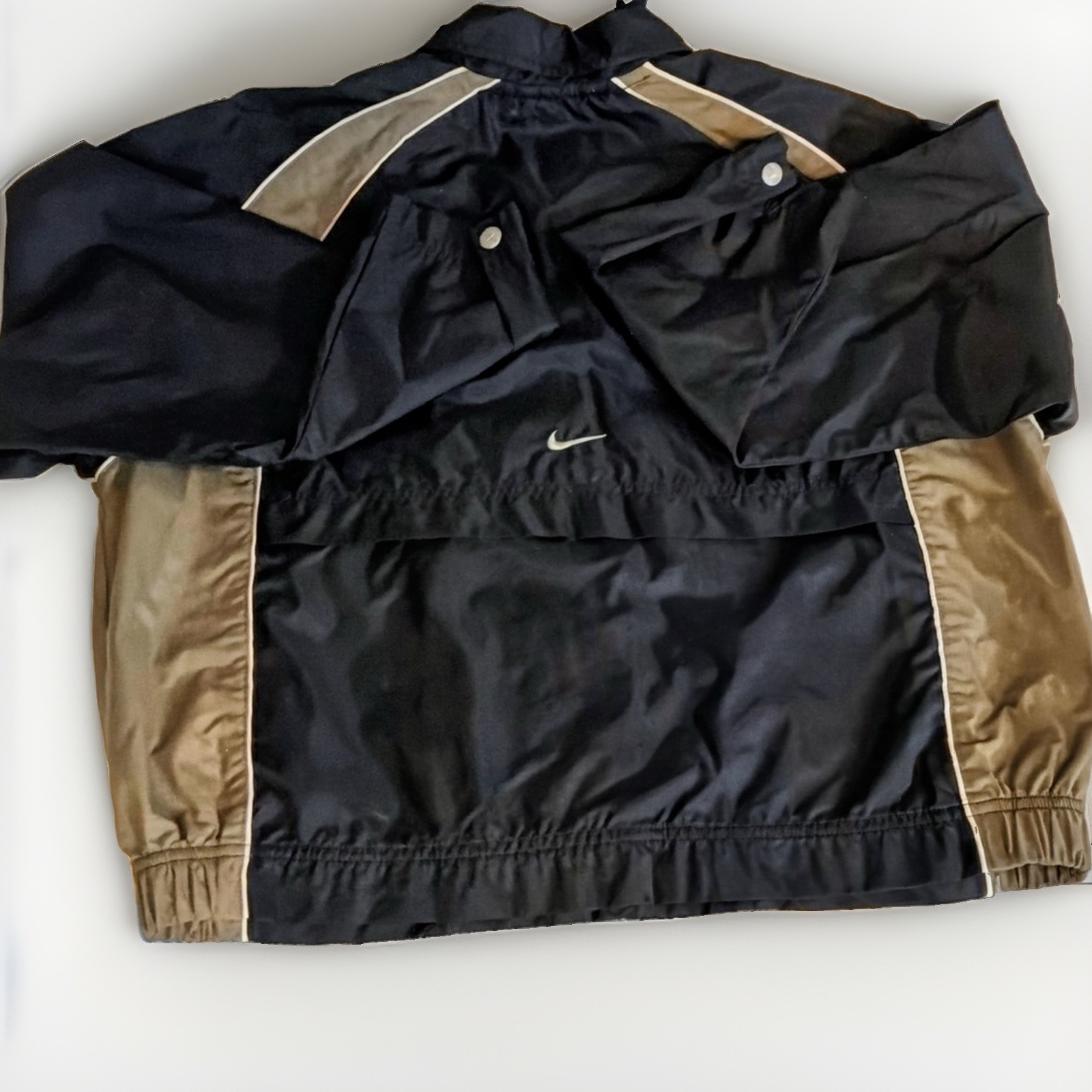 VTG Nike Youth Two-Tone Navy/Green Windbreaker 90s Retro Jacket – Sz XL (16-18)