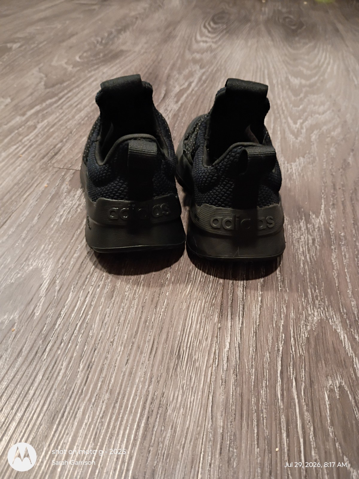 adidas Lite Racer Adapt Kids 11K Black Slip-On Cushioned Mesh Sneakers