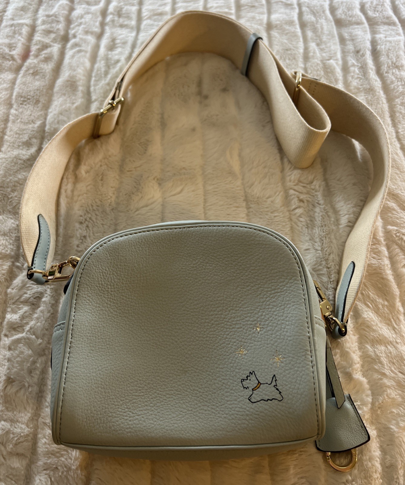 RADLEY LONDON Arden Crescent Floral Leather Mini Zip Around Crossbody NWOT
