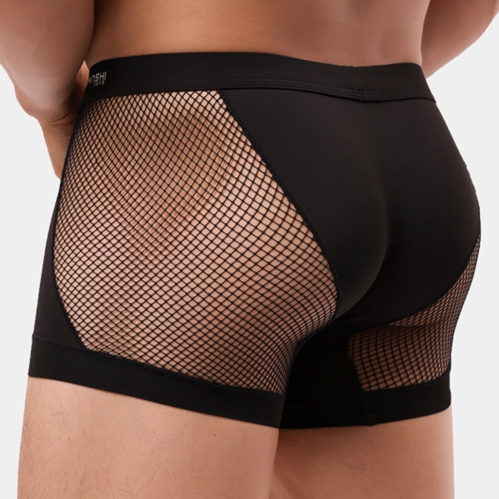 Men Breathable Seamless Boxer Briefs Underwear Pouch Trunks Soft Stretch Fabric