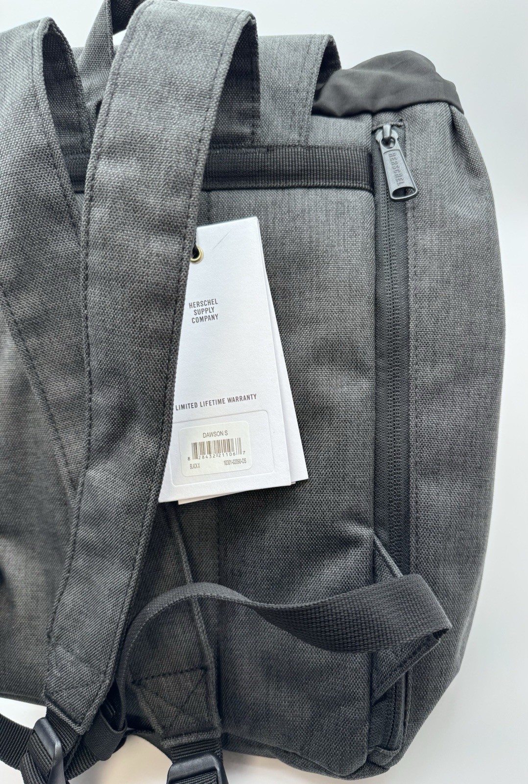 Herschel Dawson 13L Backpack Black Crosshatch Laptop 11.75×8.75×6 NWT