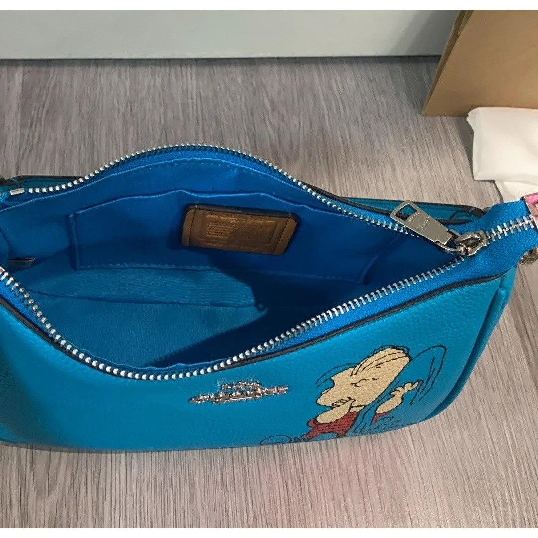COACH CBM31 Teri Shoulder Bag Leather PEANUTS Limited Collaboration Ship from US