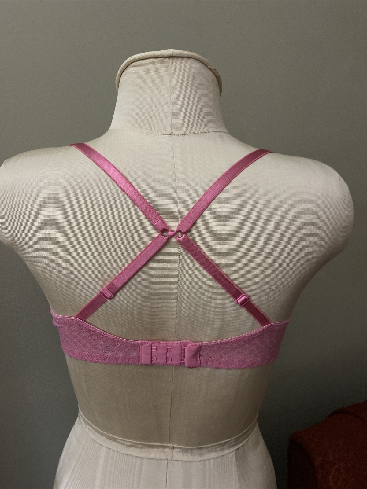 Flirtitude Women 36A Pink Padded Bra Strap: Normal or Crossback Underwire