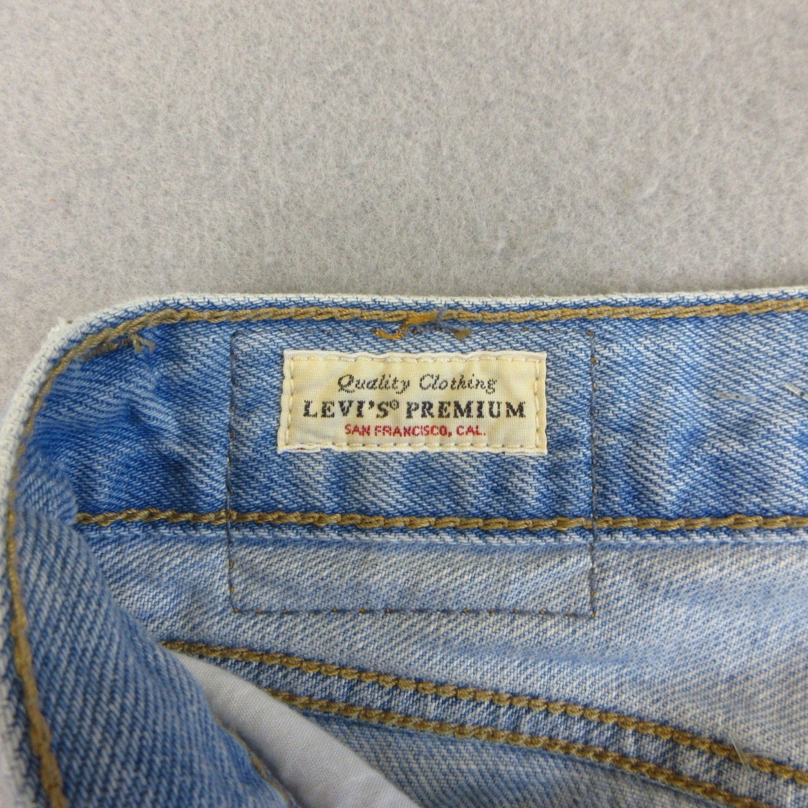 Levi’s Premium High Loose Jeans Women 26 Light Blue Wide Leg Cotton Hemp Blend