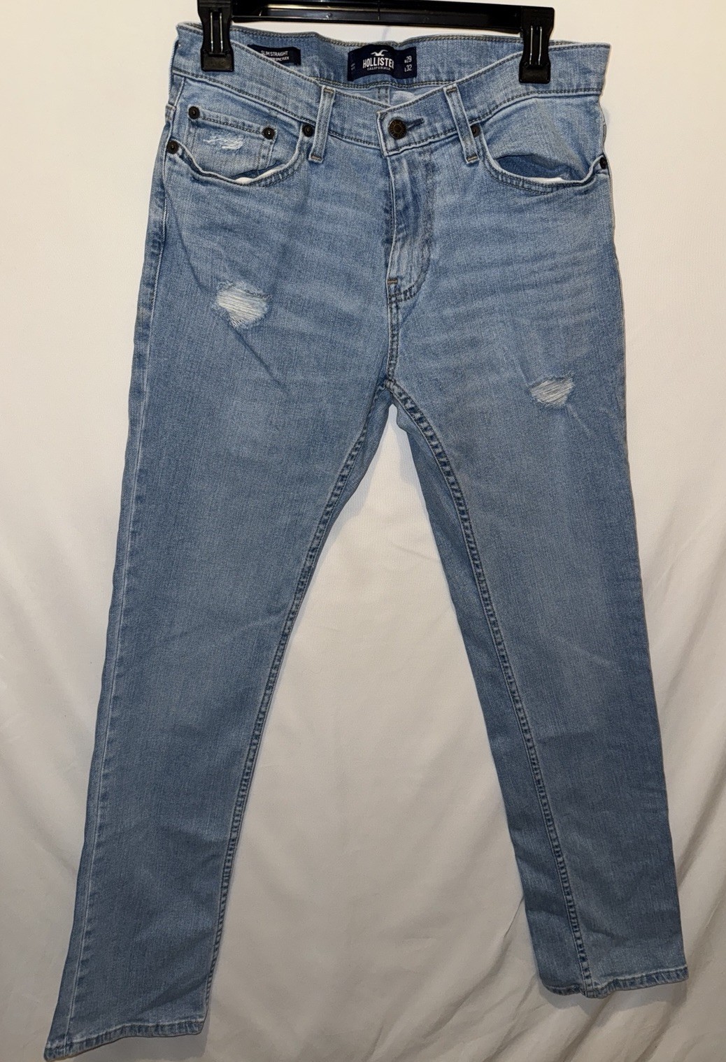 Hollister Skinny Epic Flex Men’s Denim W29 X L32 Light Wash Straight Fit