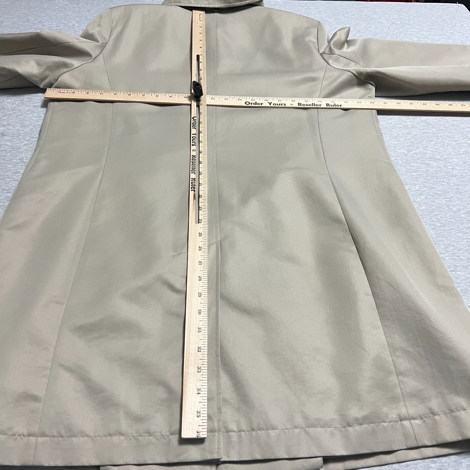 Fleet Street Womens Trench Coat Extra Large Beige Khaki Lightweight Rain Relaxed