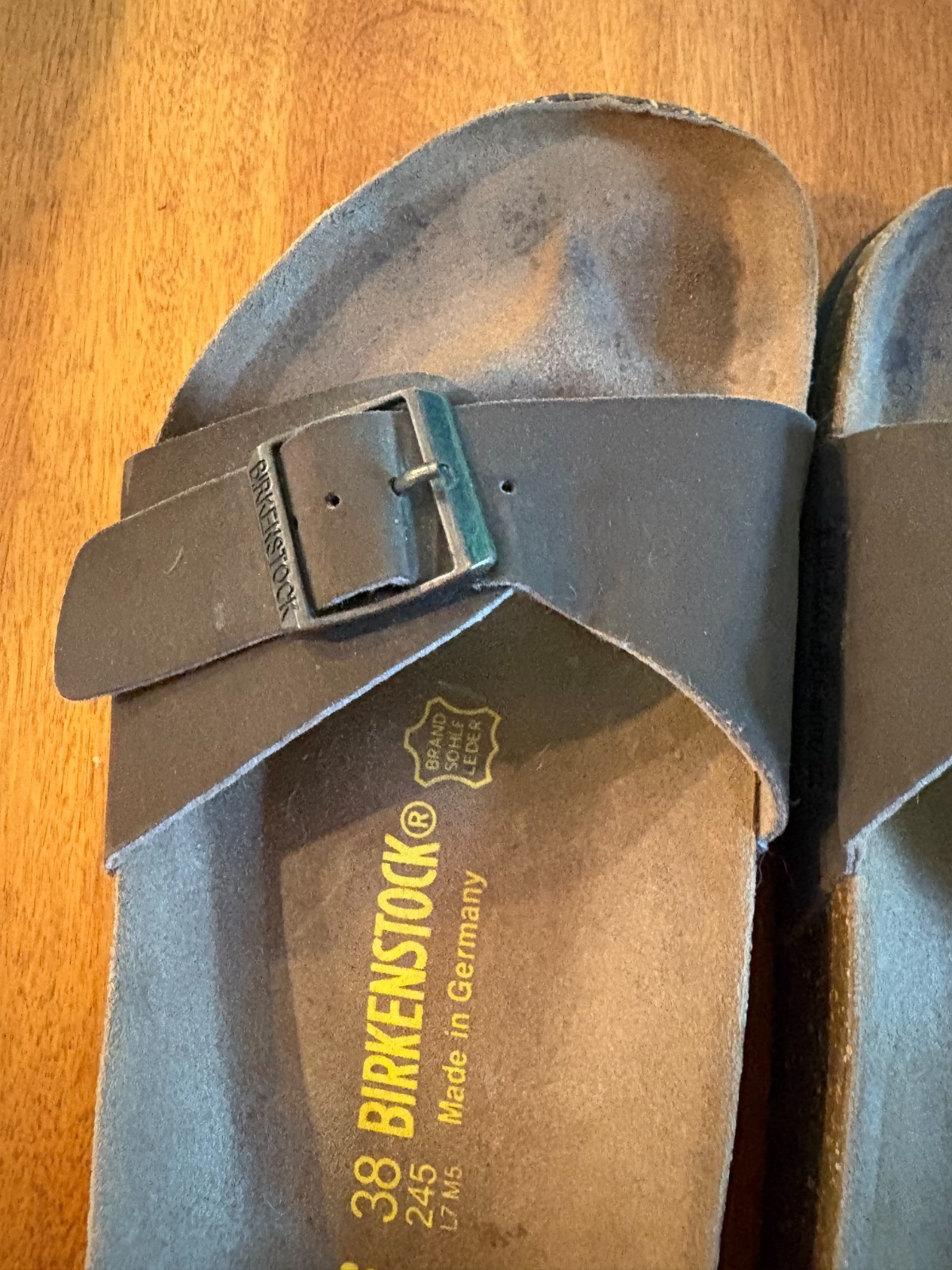 Birkenstock Madrid Sandals, Birko-Flor Nubuck Brown Women’s 38
