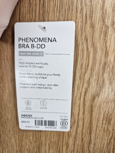 ATHLETA NWT Phenomena Sports Bra Viola Pink Cardio High Impact SZ 36DD $89 MSRP
