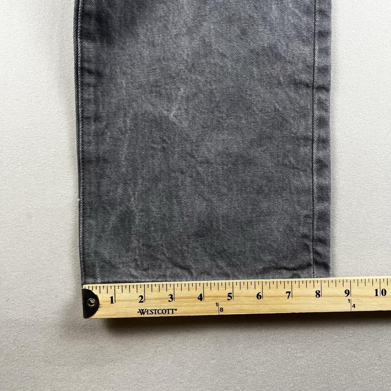 Levis 501 Jeans Mens 36×30 Gray Denim Original Straight Button Fly Charcoal Wash