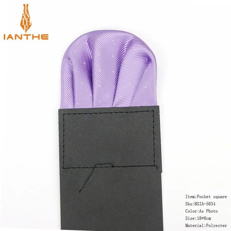 Men’s Satin Silk Pre Folded Pocket Square Hankie Hankerchief Polka Dot Party ,