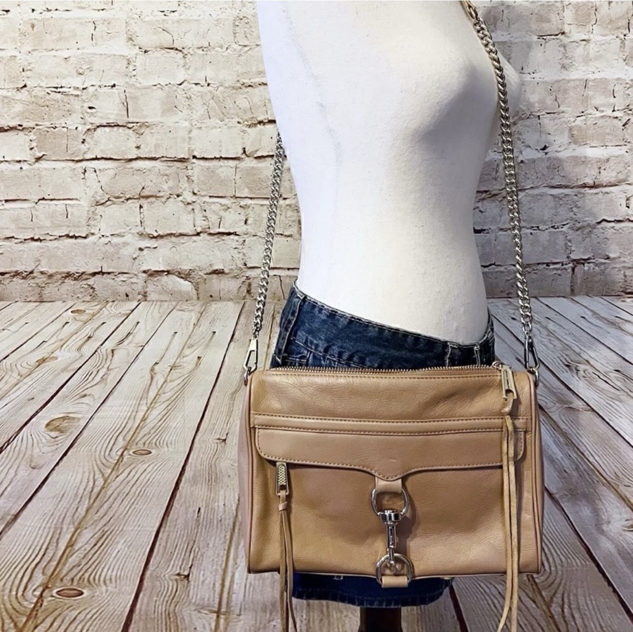 Rebecca Minkoff MAC Leather Crossbody Bag, Brown