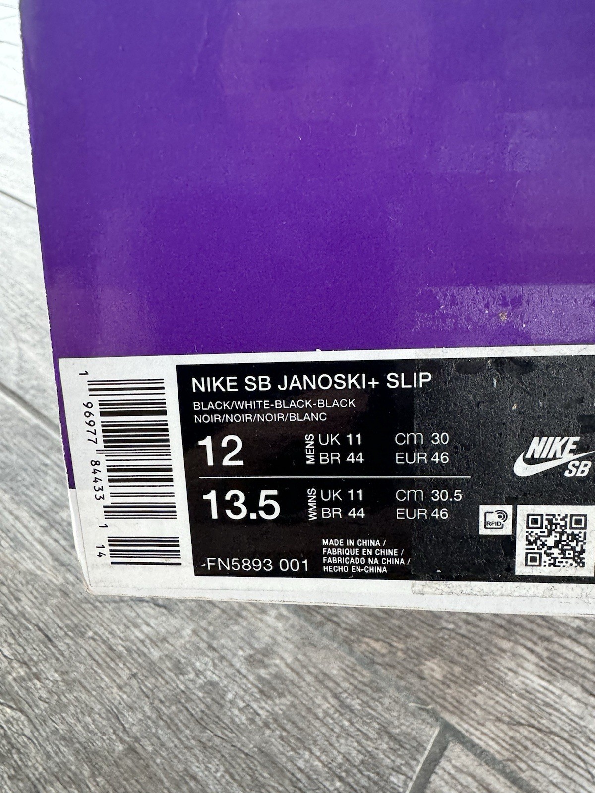 Size 12 – Nike Zoom Stefan Janoski+ Slip SB Black White Men’s Shoes FN5893 001