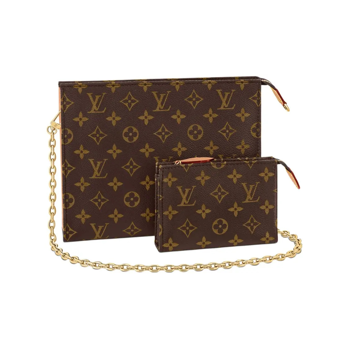 LOUIS VUITTON Classic Old Flower Handbag Toilet Bag Large Unisex 9.8x2x7.8 in