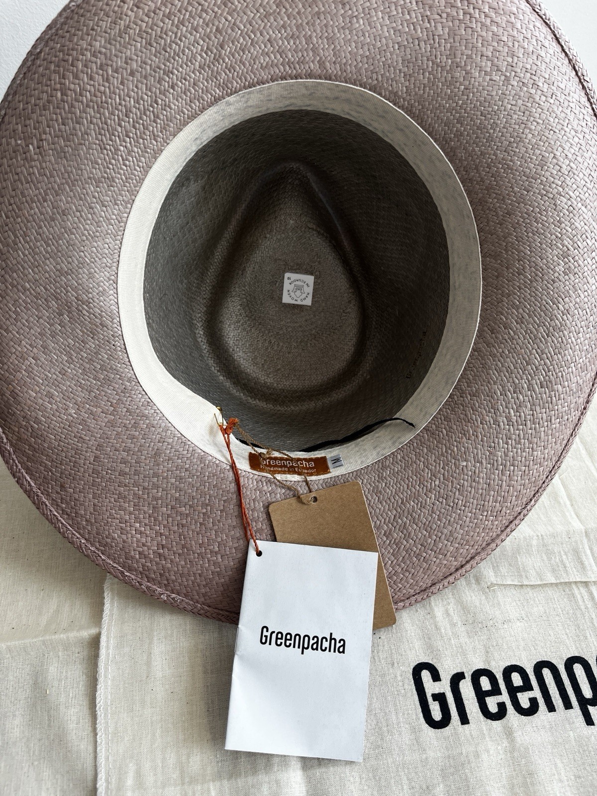 Greenpacha Distressed Venice Toquilla Straw Panama Hat (Handmade), M, Unisex NWT