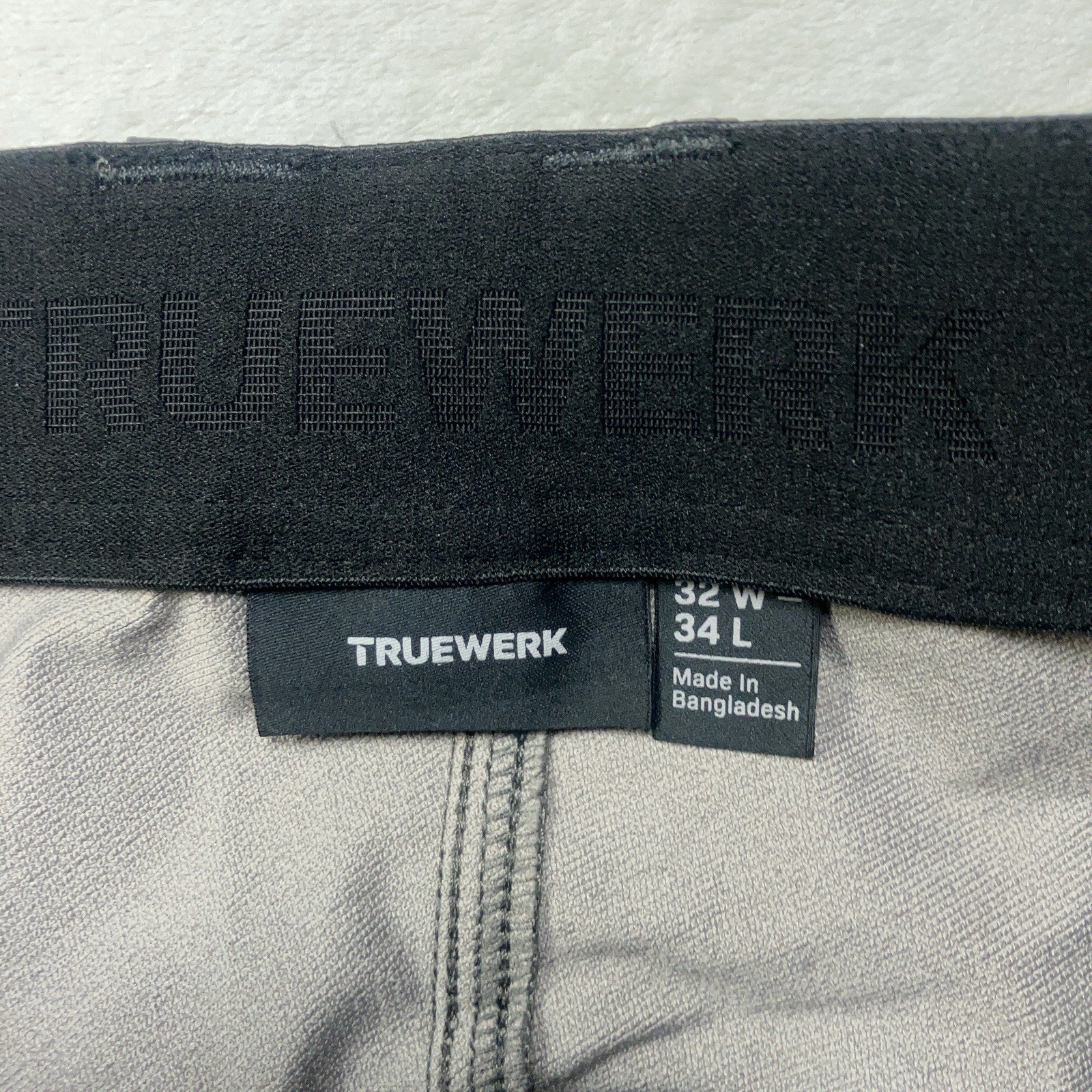Truewerk Pants Gray T1 Pro WerkPant With Knee Pads Nylon Cargo Mens 32×34