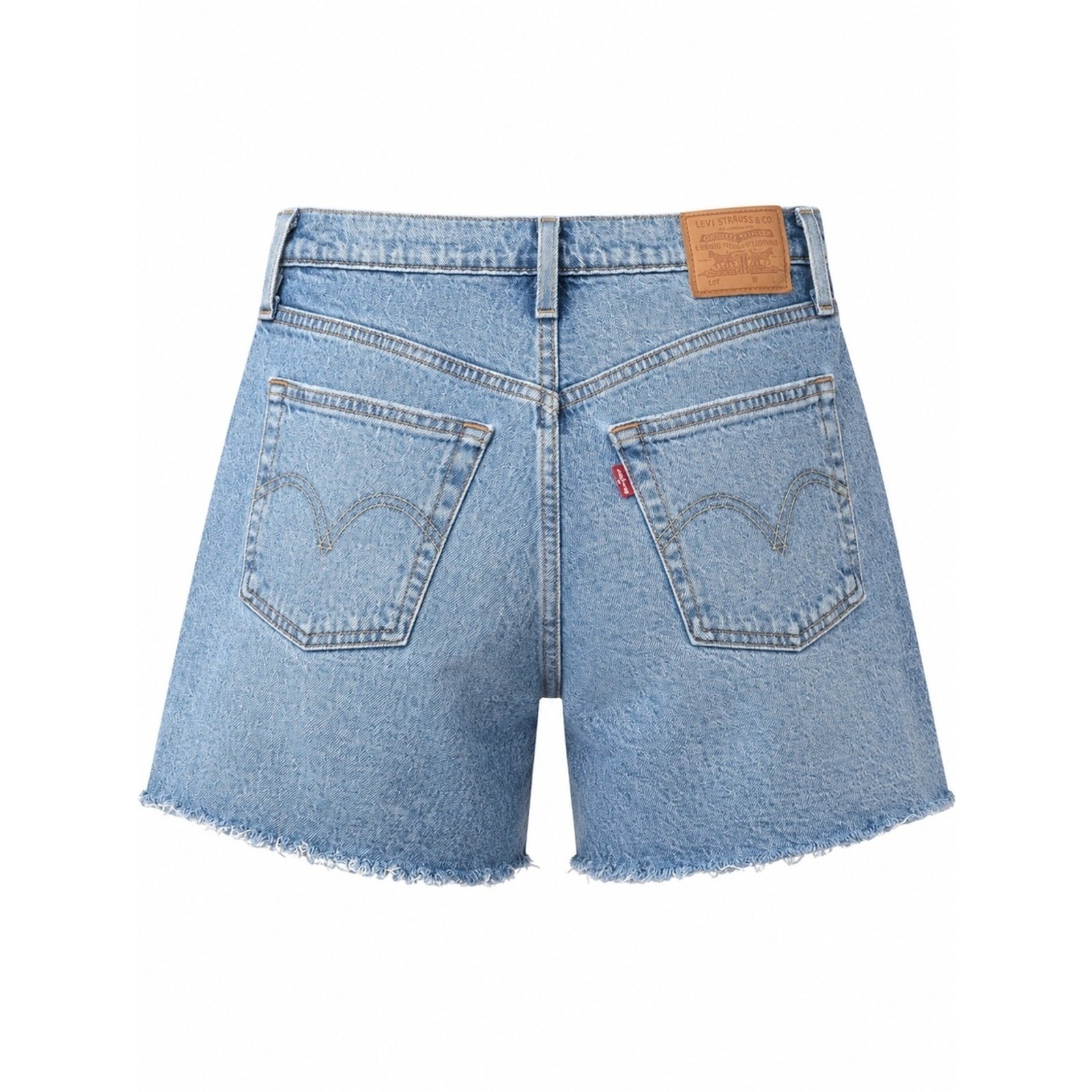 Levi’s Premium Distressed Cutoff Denim Shorts Blue Raw Hem Button-fly Size 28