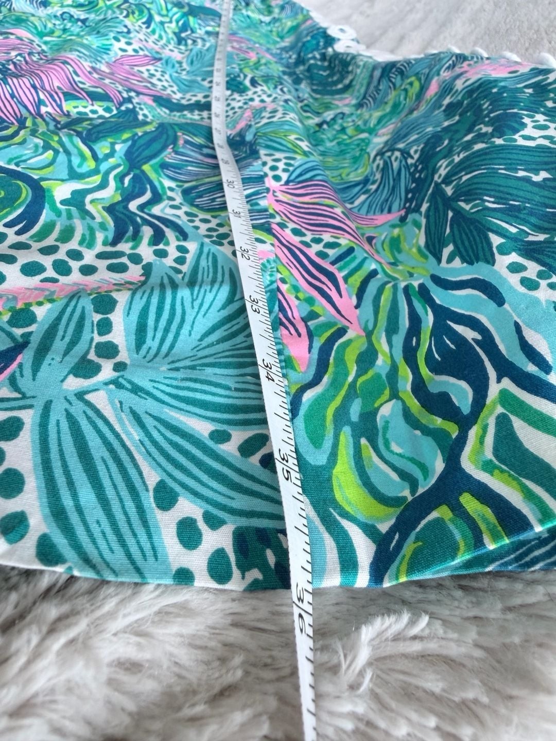 Lilly Pulitzer Sleeveless Shift Dress with Embroidered Eyelet Trim Detail