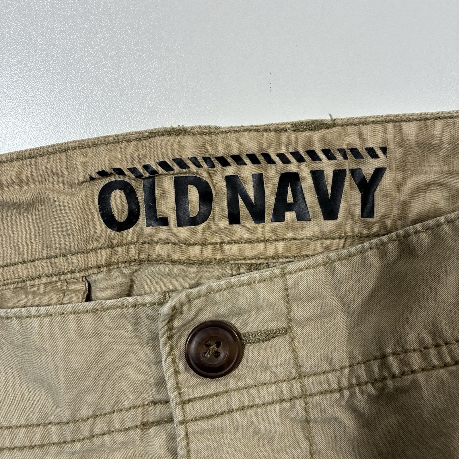 Old Navy Cargo Pants 40×28 Beige Utility Military Vintage Y2K 90s (Tag 38×30)