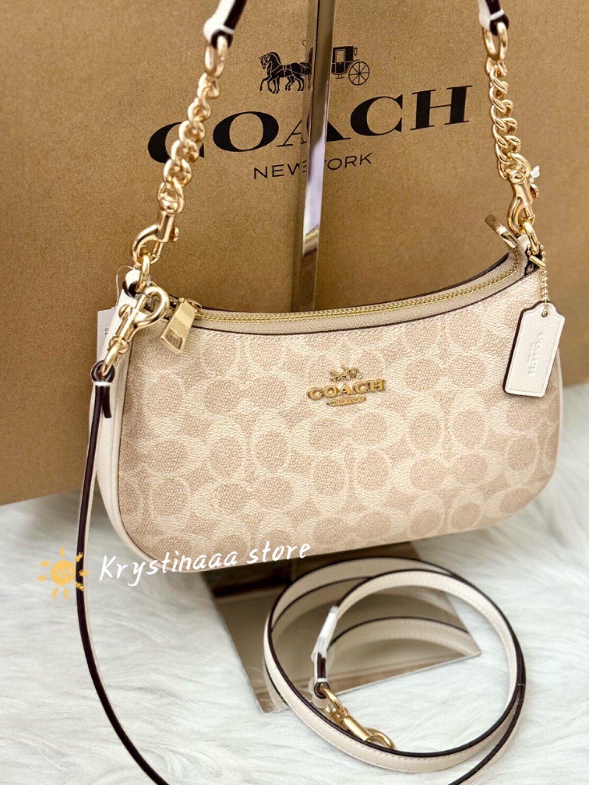 NWT Coach Teri Shoulder Bag In Signature Canvas CV933