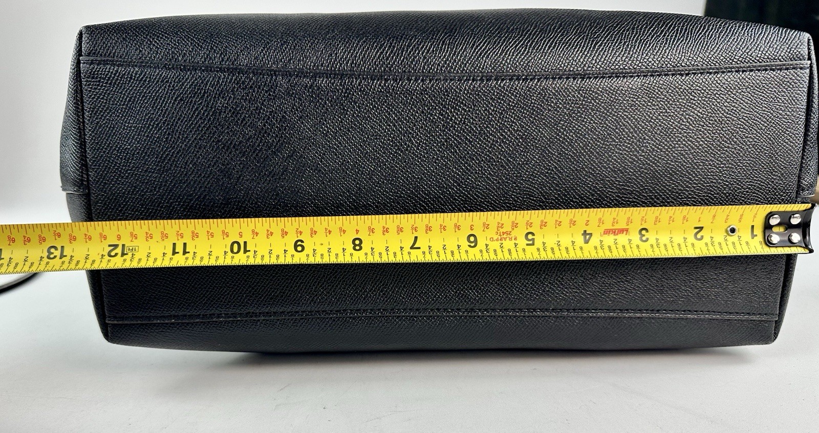 COACH Gallery Tote Shoulder Bag Black Crossgrain Leather w/ Gold Hardware F79608