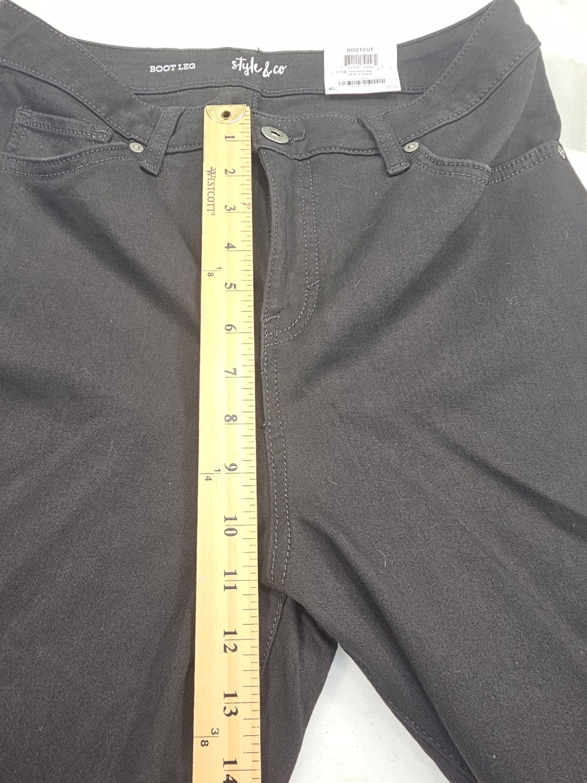 Brand New Style & Co Women’s Curvy-Fit Boot Cut High Rise Black Jeans Size 10