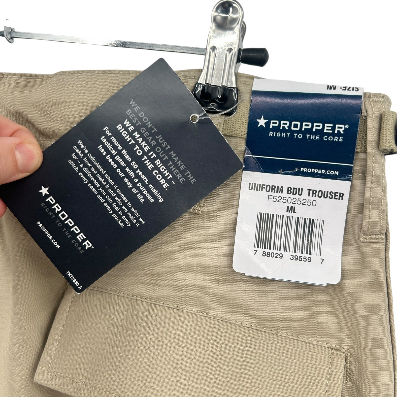 Propper BDU Tactical Cargo Pants Ripstop Military Utility Khaki M/L Drawstring