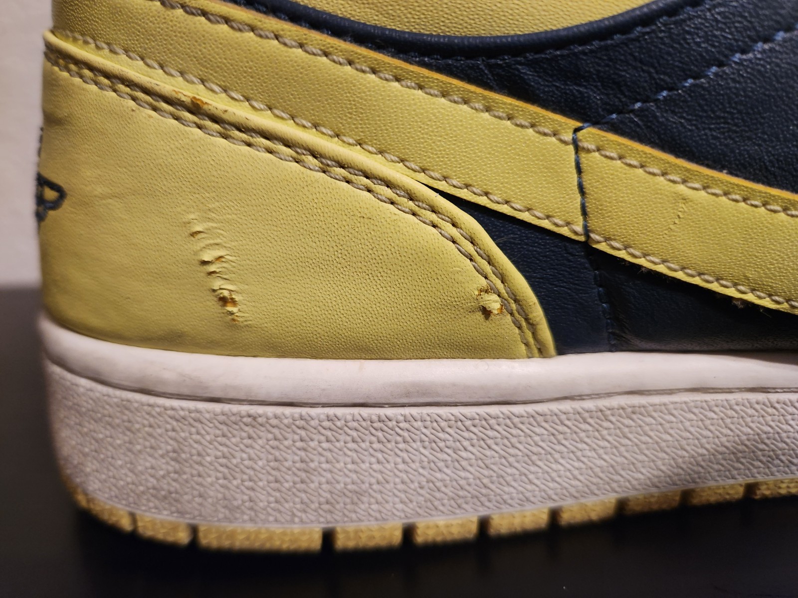 Nike Air Jordan 1 Low Squadron Blue Electric Yellow 553558-417 Men’s Size 15