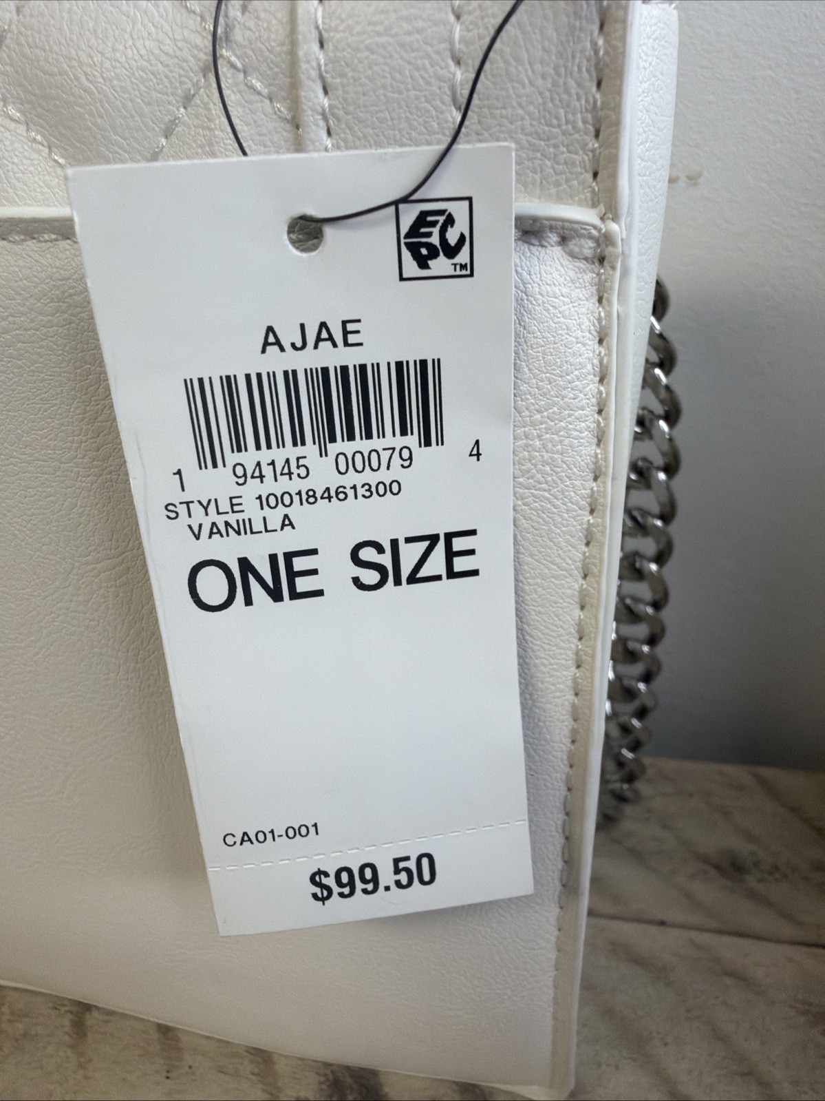 I.N.C. International Concepts Ajae Vanilla Quilted Shoulder Bag Chain Strap NWT