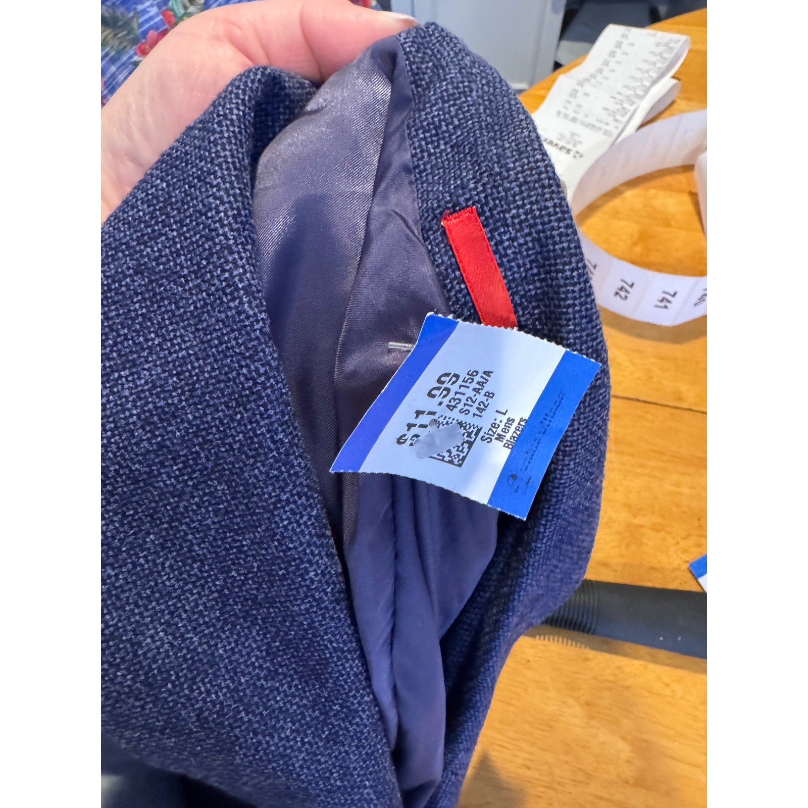 Suitsupply Sienna Blue Wool Silk Linen Blazer Vitale Barberis Canonico 48R 58 EU