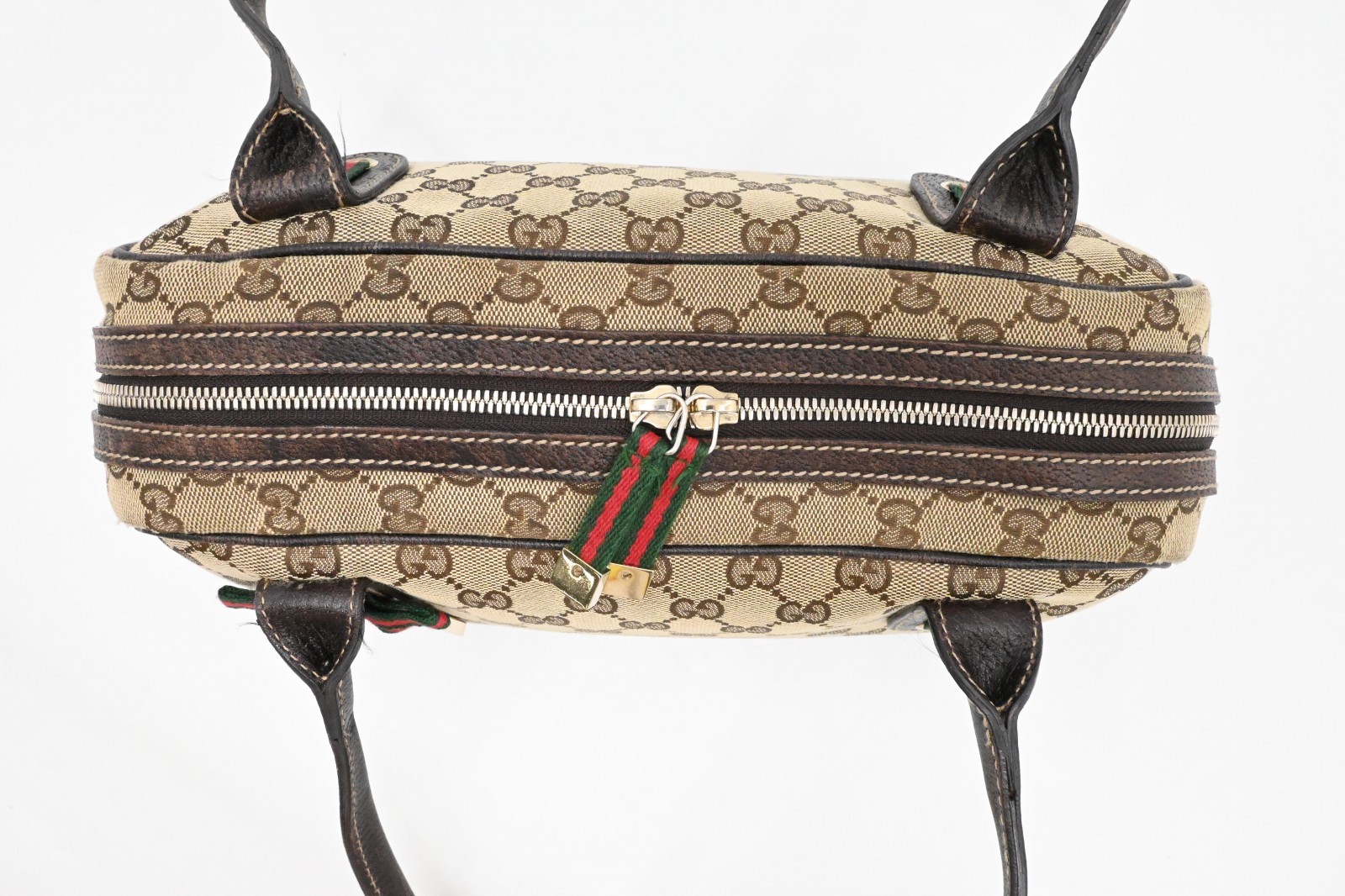 Authentic Gucci GG Canvas Princy Handbag 161720