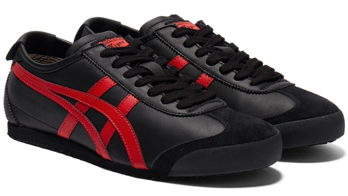 Onitsuka Tiger MEXICO 66 1183C102 004 BLACK CLASSIC RED &BOX