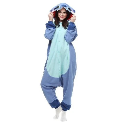 Cartoon Sleepwear Pajamas Party Costume Animal Stitch Xmas Cosplay Adults