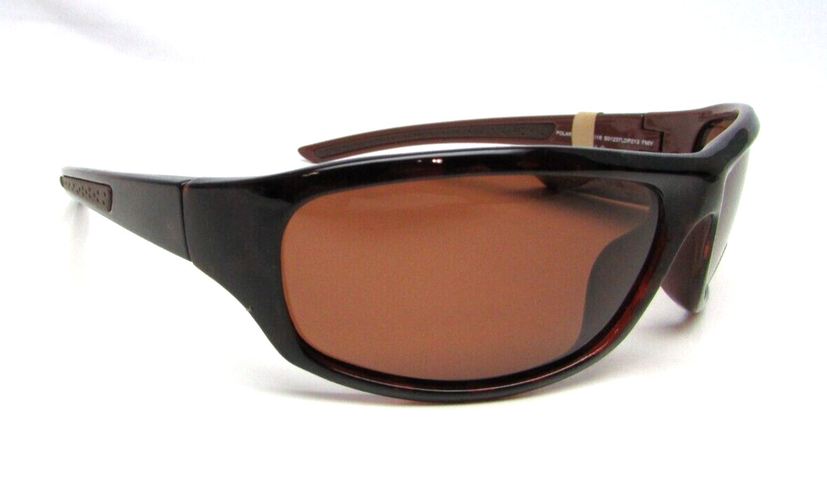 DOCKERS Brown Tortoise Wrap POLARIZED Sunglasses S01237LDP213 100% UV Protection