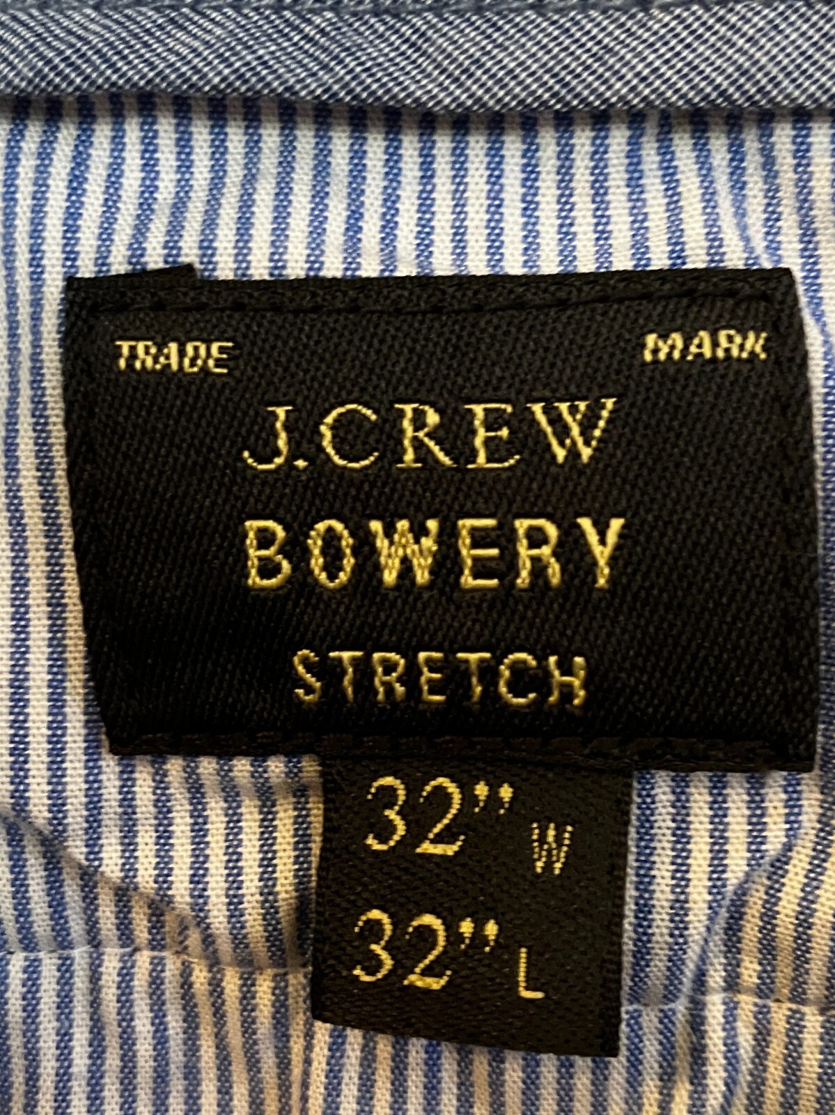 J.Crew Mens Bowery Stretch Slim Cotton Chino Work Pants Size 32×32 Blue AN NWT