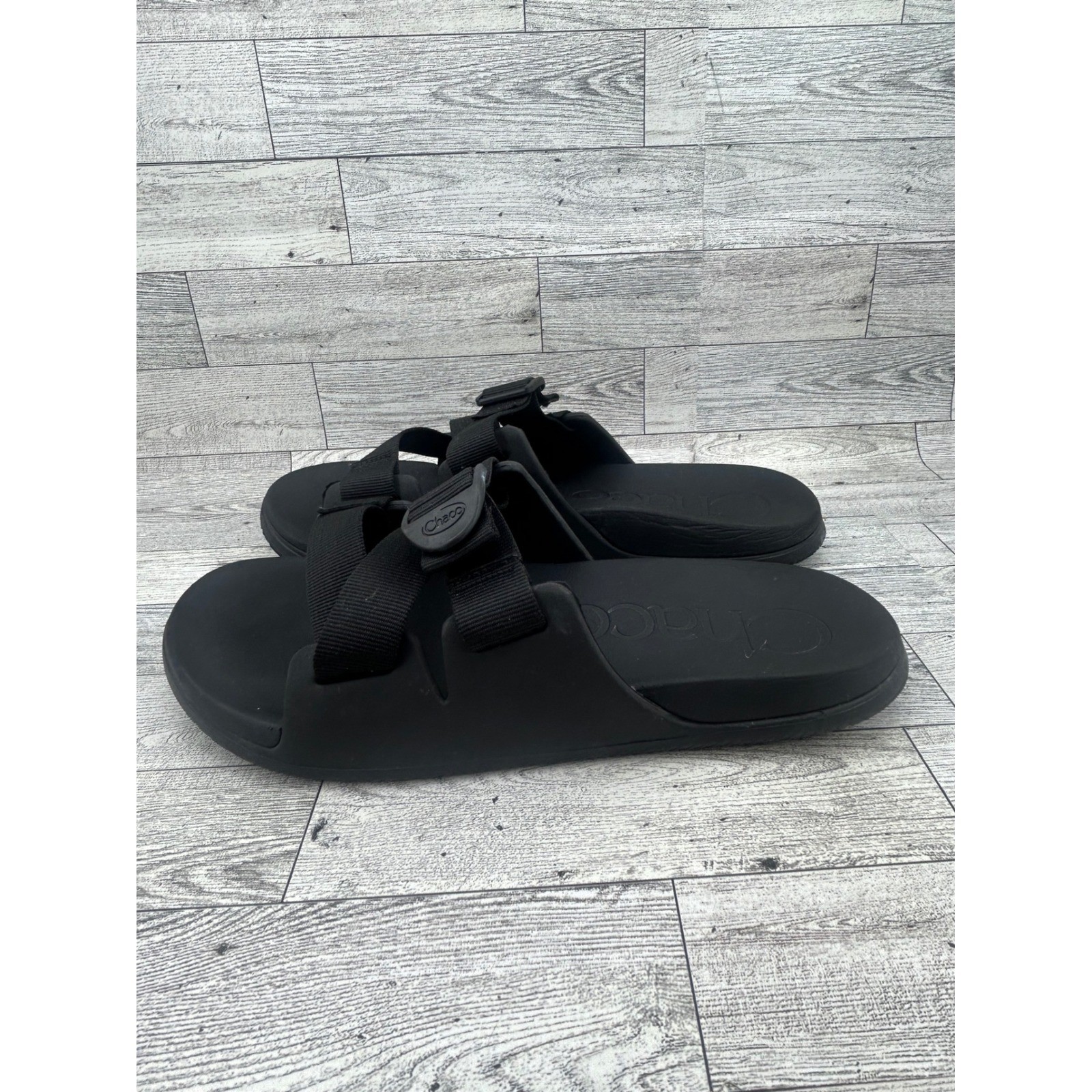 Chaco Chillos Slide Sandals Black Adjustable Z-Strap Sport Recovery Men Sz 10