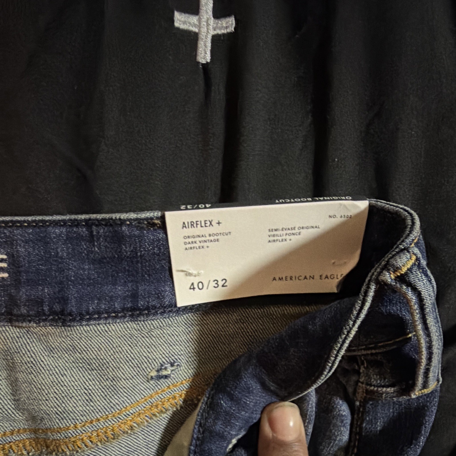 American Eagle AirFlex+ Men’s Dark Wash Blue Denim Bootcut Mid Rise 5-Pkt