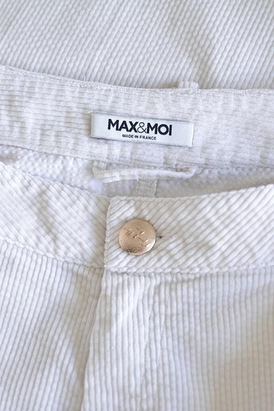 Max&Moi Beige Corduroy Straight Leg Pants Trousers FR 40