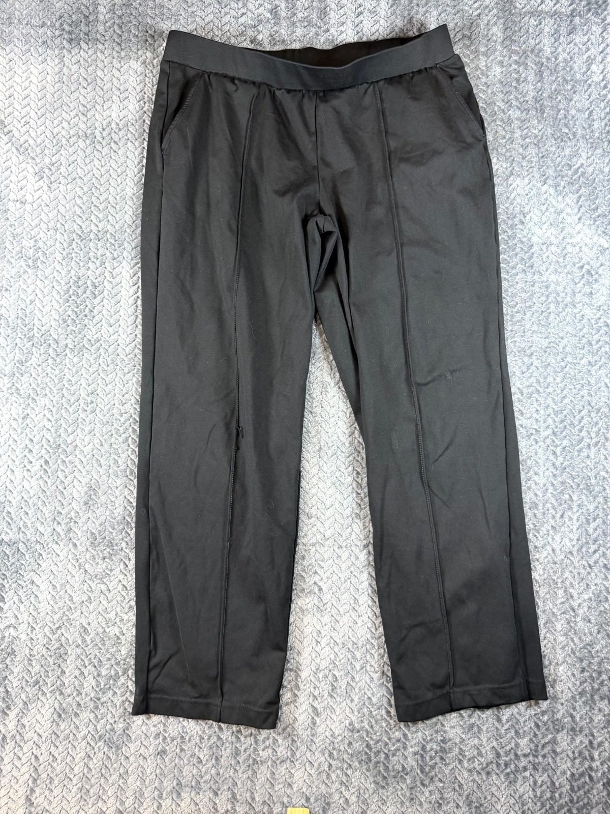 Mondetta Performance Luxury Pants Womens Large Black Pintuck Straight Mid Rise